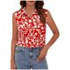 thumbnail image 2 of TaTaai Lapel Printed Top Wrinkle-Resistant Soft Women's Fashion Button Front Sleeveless Short Sleeve Loose Summer Casual Office Blouse Gift, 2 of 6