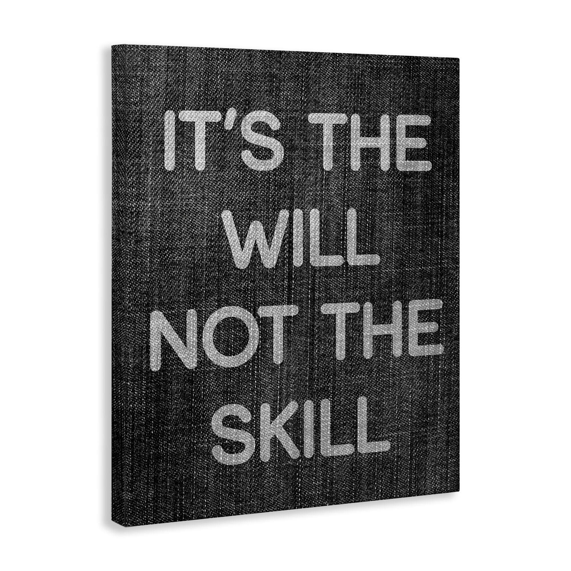 Stupell Industries Will Not Skill Phrase Text & Numbers Painting Wrapped Canvas Art Print Wall Art, 30 x 40