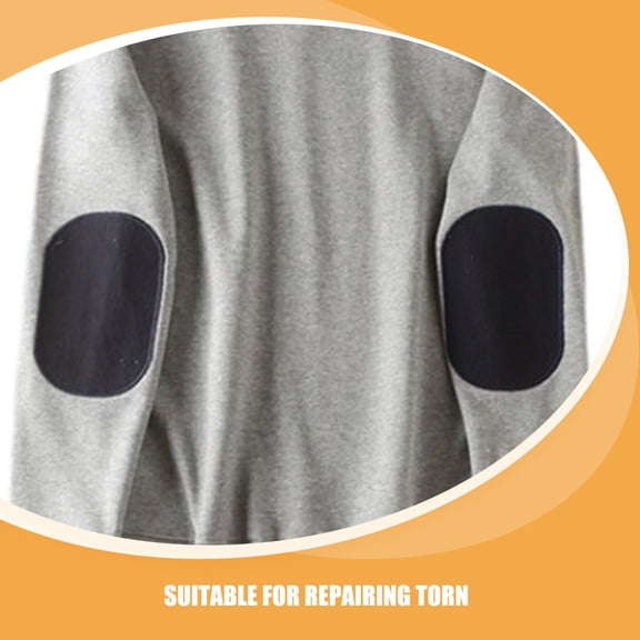 WEUVEB Black Elbow Patches for Jackets, Sweaters, and Pants - 2 Pairs, Reinforced Fabric Repair Patches