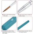 thumbnail image 4 of Uxcell 5pcs Detail Paint Brushes 20mm Nylon Miniature Painting Brush for Watercolor Acrylic Painting(6#), Blue, 4 of 6