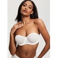 thumbnail image 2 of Women's Mesh Strapless Bra Sheer Unlined See Through Underwire Bras Plus Size, 2 of 5