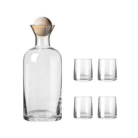 

Water Bottle Set Drinking Cup Multicolor Glass Large Capacity Vintage Design Practical Multifunctional Bedside Kettle