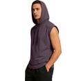 thumbnail image 6 of GrmtClth Mens Hoodies Muscle Sleeveless Tank Tops Classic Hooded Shirts Dressy Drawstring Outfit Light Purple XL, 6 of 8