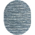 thumbnail image 3 of Unique Loom Serenity Shag Collection Area Rug - Castries (7' 10" x 10' Oval Blue/Ivory), 3 of 13