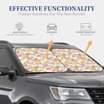 thumbnail image 4 of Bingfone Tropical Pink Flamingo Pineapple Windshield Sun Shade 2-Piece Foldable Car Front Window Sunshade for Most Sedans SUV Truck-Large, 4 of 7