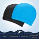 thumbnail image 4 of Uxcell Gorro de Natación de Silicona en Forma de Lágrima de 2 Piezas para Mujeres y Hombres, Gorro de Natación Impermeable No Deslizante Duradero [Negro y Azul Lago], 4 of 6