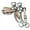 Light, variant on Showman Fleece Lined Hackamore w/  7 1/2" Stainless Steel Cheeks (Light)