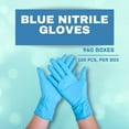 thumbnail image 2 of SSBM 4 Mil Finger Texture Disposable Exam Grade, Excellent Dexterity & Comfort Blue Nitrile Gloves Medium, 96000 Pieces, 2 of 4