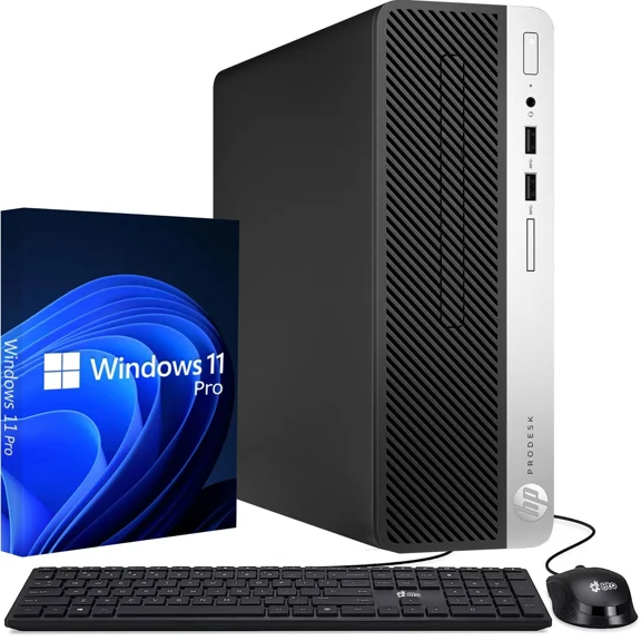 Restored HP Desktop Computer ProDesk 600 G3 PC Intel Quad-Core i5-6500, 16GB Ram, 256GB NVMe SSD, Built-in WiFi, Windows 11 Pro (Refurbished)