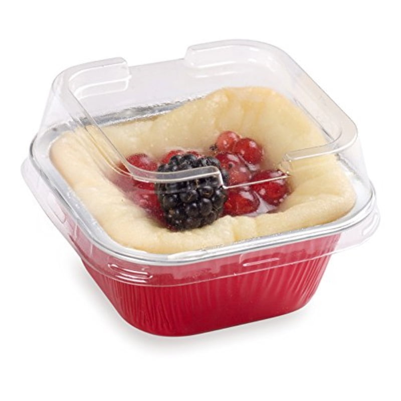 Square Baking Cups with Lids Square Foil Baking Cups Oven and Freezer