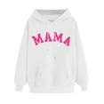 thumbnail image 2 of Hueook Boho Tops for Women Printed Off Shoulder Sleeves Long Sleeved Hooded Sweatshirt White XL, 2 of 4