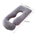 thumbnail image 5 of Pregnancy Velvet Pillow Maternity Belly Contoured Body J Shape Extra Large Grey byTopchances, Pink & Grey, 5 of 8