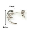 thumbnail image 6 of AYYUFE 1 Pc Ear Stud Fox Shape Design Decorative Alloy Female Stud Earring for Birthday Party Alloy Black, 6 of 8