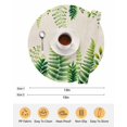 thumbnail image 6 of 15 Inch Round Placemats Set of 6, Spring Leaves Non Slip Heat Insulation PP Table Mats, Pastoral Garden Botanical Rustic Burlap Washable Place Mats for Kitchen Dining Party Table Decor, 6 of 7