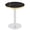 Black+Gold + Silver + MDF+Metal, variant on FENGFAN 23.6 Inch Round Modern Light Luxury Bistro Coffee Accent Table Black Gold Silver UV Faux Marble MDF Tabletop Stainless Steel Edge Metal Legs Single Pack