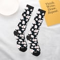 thumbnail image 4 of Daiia Sports Socks Lilies Flowers Printed Novelty Crew Socks for Men Women Knee High Socks Cotton Socks Soft & Breathable Support Unisex Socks, 4 of 9