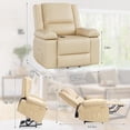 thumbnail image 3 of Bingirl 22-Inch PU Leather Power Lift Recliner Chair with Massage and Heat in Beige Color, 3 of 8