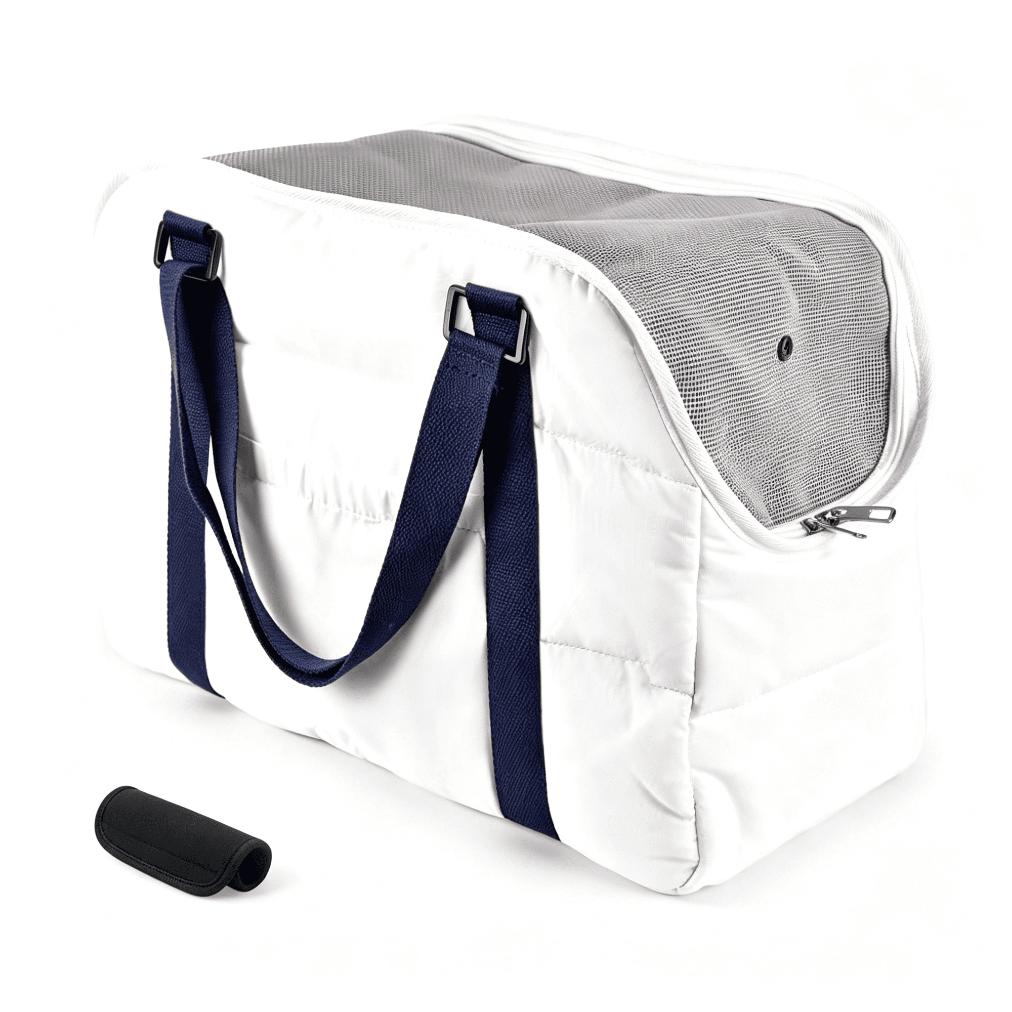 GASTROPOD Small Dog Purse Bags Dog Carrier Purses with Secure Harness Clip Cotton Padded Interior Durable Travel Pet Bag with Adjustable Strap White Cotton Padded Interior Durable Travel Pet Bag