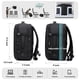 thumbnail image 2 of Mochila De Viaje De Mano para Hombres Y Mujeres, Maleta Ampliable Extra Grande De 40 L Aprobada para Vuelo con Puerto De Carga USB/Tipo C,Black, 2 of 5