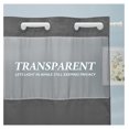 thumbnail image 6 of Charcoal Grey No Hook Shower Curtain with Snap-in Liner, 230GSM Waffle Weave for Bathroom, 71W x 74H, Easy Installation & Maintenance, 6 of 7