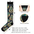 thumbnail image 3 of FORMRS Womens Knee High Socks Casual Long Thick Travel Daily Wear, 1 Pair, Green Peacock Pattern, 3 of 6