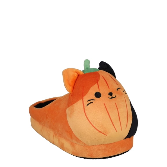 Toddler, Little & Big Kids Squishmallows Cam the Cat Orange Pumpkin Halloween Slipper