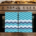 thumbnail image 6 of Dish Towels, Moroccan Ombre Teal Blue Absorbent Kitchen Towels 2 PCS, Abstract Wave Lines Microfiber Hand Towels Dish Cloths Tea Towels for Home&nbsp;Bathroom Cleaning Drying,18X28-Inch,, 6 of 9