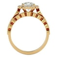 thumbnail image 3 of SuperJeweler 1 1/2 Carat Halo Moissanite Bridal Set In 14 Karat Yellow Gold For Women, 3 of 6