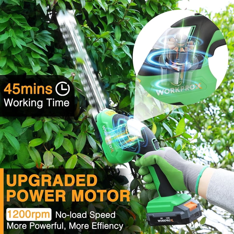 Workprox 20V Cordless Grass Shear & Hedge Trimmer, 2-in-1 photo 2