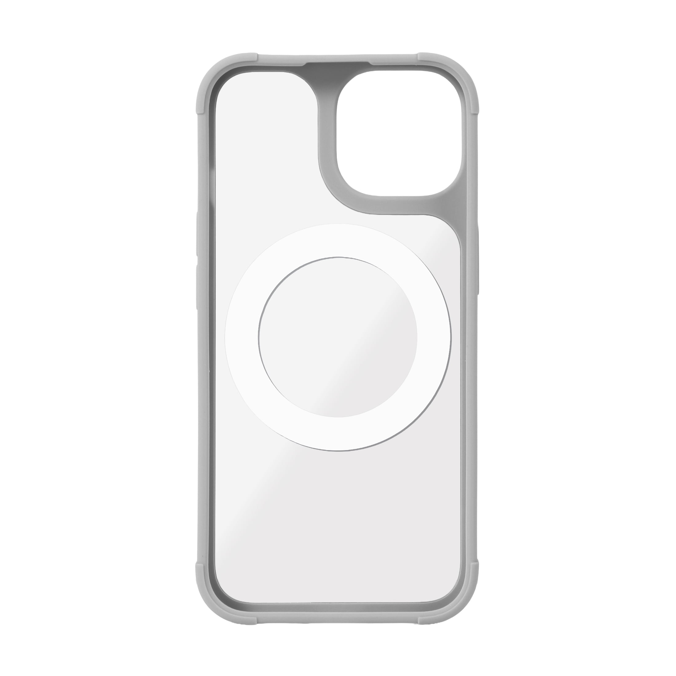 onn iPhone 13/14/15/16E/17E Bumper Phone Case with MagSafe & 360 Ring Kickstand, Clear