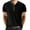 Black, variant on Yufatyle Men Short Sleeve Cotton Stand-up Collar Button Blouse White S