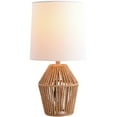thumbnail image 5 of (2 pack) Mainstays 12.75 in 1-Light Bohemian Energy Efficient Natural Color Finish Table Lamps with White Striped Shades, 5 of 7