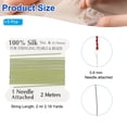 thumbnail image 2 of Uxcell Silk Cord Thread, 5 Pcs Pure Uxcell Silk Beading Thread Cord Size 0.6 mm with the Knotting Pearls Needle Attached, Light Green, 2 of 7