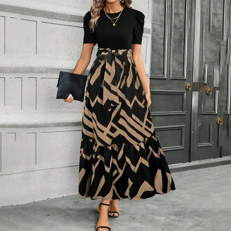 princess polly baby blue dress bbyeadc Brown Maxi Dresss for Women Spring Tiered Ruffle High-Waist Boho  Maxi Dress Flowy Swing Tie Belt Patchwork Dresss Women Midi Length Casual  Bohemian Vacation Dress, Brown M