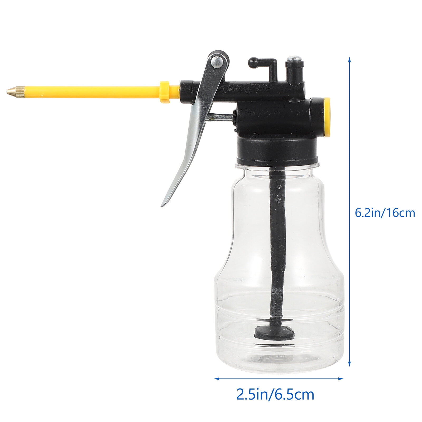 Oil Can Pump Oiler,250ML Metal High Pressure Lubrication Bottle Manual Oil  Gun With Rigid Spout Thumb Pump Tool Red