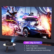 ROCONIA 5G WiFi Bluetooth Projector Native 1080P 4K Outdoor Projector 18000LM 300 Display Movie Projector (Projector Screen Included)