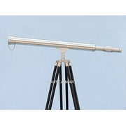 Nauticalmart Floor Standing Brushed Nickel Harbor Master Telescope 60"