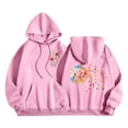 thumbnail image 2 of VOONCAS Women's Floral Oversized Hoodie - Dandelion Print, Pink Size S - Machine Washable Casual Wear, 2 of 5