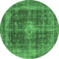 thumbnail image 1 of Ahgly Company Indoor Round Oriental Emerald Green Industrial Area Rugs, 5' Round, 1 of 4