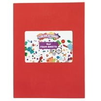 Colorations Red Foam Sheets - 10 Pack
