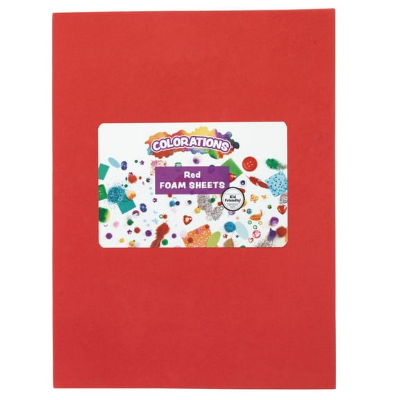 Colorations Red Foam Sheets - 10 Pack