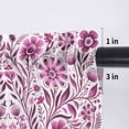thumbnail image 5 of Pink Boho Valance Curtains for Kitchen/Living Room/Bathroom/Bedroom Window, Rod Pocket Small Topper Half Short Window Curtains Voile Sheer Scarf, Ethnic Tribal Floral Abstract Art Aesthetics 60"x18", 5 of 8