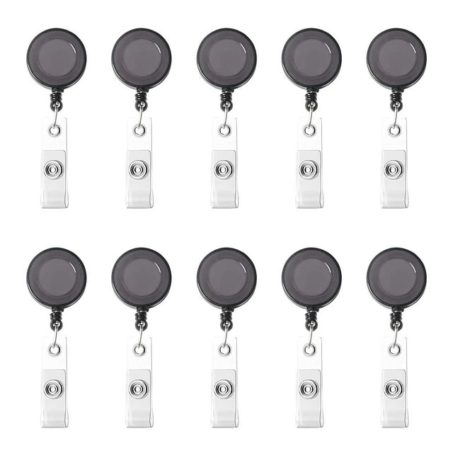 Vaidha 10Pc Retractable Badge Badge Scroll ID Card 10 Colors