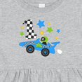 thumbnail image 4 of Inktastic Happy 1st Birthday Blue Racing Car Girls Baby Dress, 4 of 5