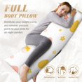 thumbnail image 4 of Body Pillow Cover - Soft Body Pillow Pillowcase, Cartoon Cute Chick Egg Flower Breathable Long Body Pillow Case Cover with Invisible Zipper 20x60in, 4 of 5
