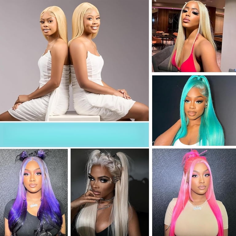 32Inch 13x6 Lace Front Wig Human Hair 200 Density Straight Pre Plucked Amazon.com : Mziio 32 Inch 13x6 Lace Front Wigs Human Hair  main image 3