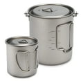 thumbnail image 3 of Taza Titanium 400 ml Conjunto de taza 750 ml Conjunto de olla colgante de titanio ultraligero Conjun Meterk Taza Titanium, 3 of 7
