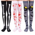 thumbnail image 1 of 3 Pairs Halloween High Long Sockings Over Knees Socks, 1 of 5