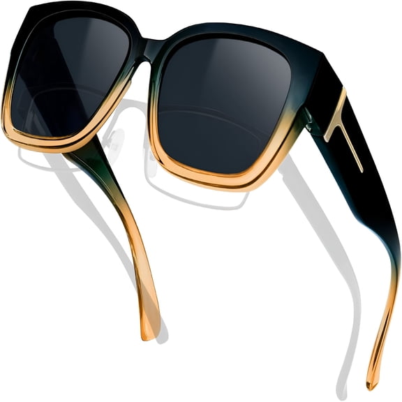 HBMYN Oversized over Glasses Sunglasses for Women Men Square Fit over Polarized Sun Glasses Uv400
