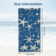thumbnail image 3 of PHYHOO  Large Beach Towel, Starfishes Blue Sand Free Microfiber Beach Towel, Absorbent Quick Dry Camping Yoga Towel for Swimming Pool, Picnic, Yoga, Gym 30x60in, 3 of 8